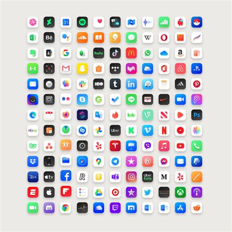 140 Professional 3D Effect Ios Icon Set IPhone App Covers Etsy