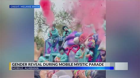 Mardi Gras Gender Reveal During Mobile Parade Youtube
