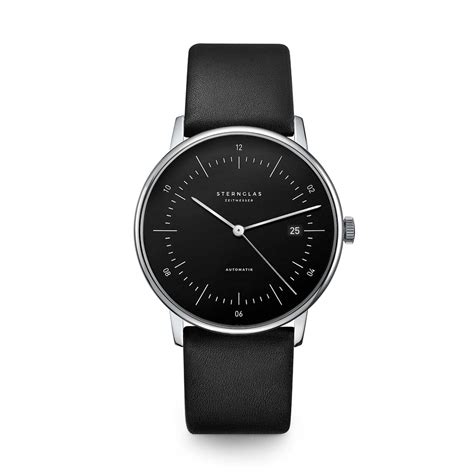 Sternglas Watch Naos Black Bauhaus Movement