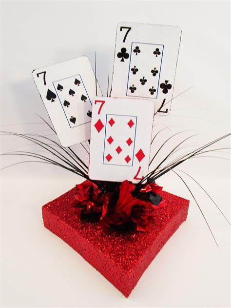 Diamond Base With 7 Playing Cards Centerpiece In 2021 Corporate