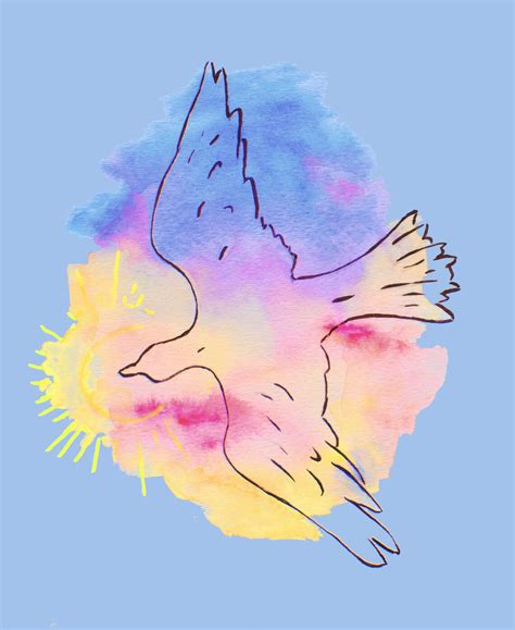 Holy Spirit Or Dove Watercolor Art Print Religious Etsy