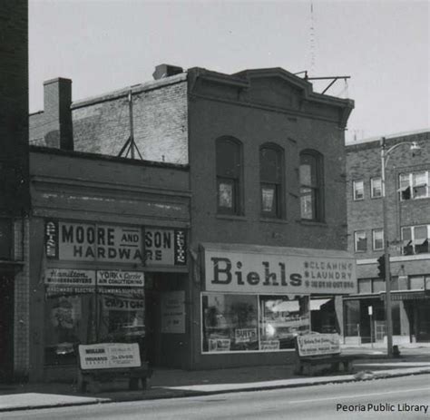 631 And 633 Main Street Circa 1960 Taken From Peoria Public Library