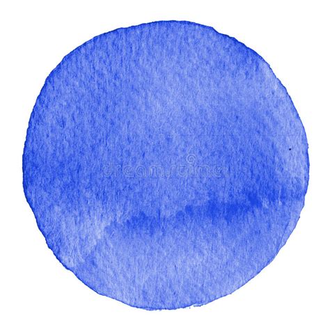 Blue Watercolor Circle Stain With Paper Texture Design Element