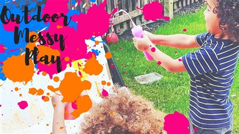 Outdoor Messy Play And Mark Making Youtube