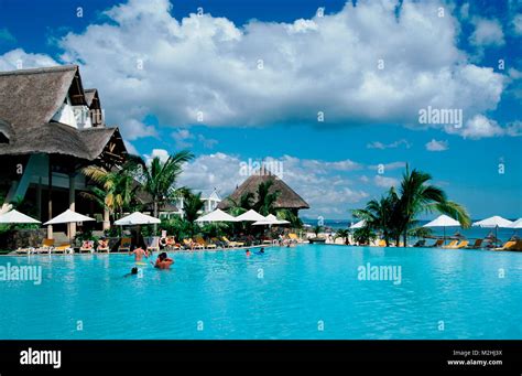 Pool Of Hotel Victoria Near Balaclava Mauritius Stock Photo Alamy
