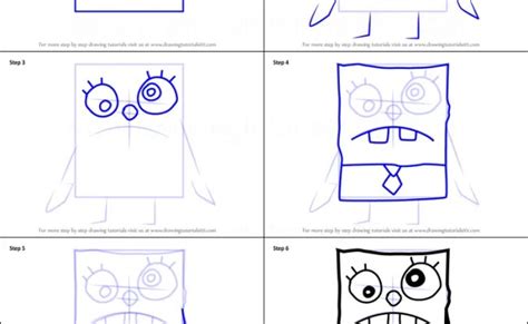 learn how to draw doodlebob from spongebob squarepants spongebob squarepants step by step
