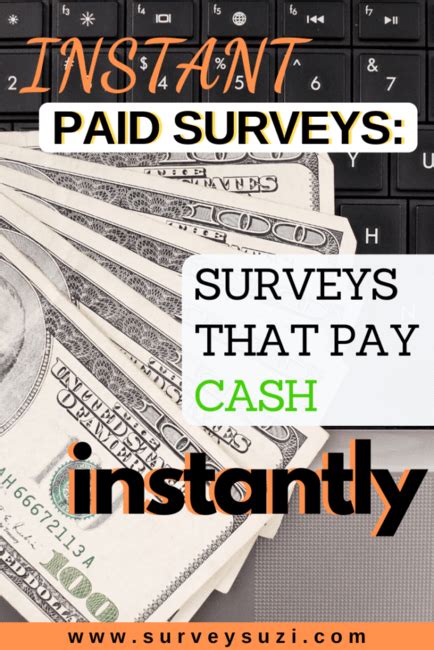 Instant Paid Surveys Surveys That Pay Cash Instantly 2023 Survey Suzi