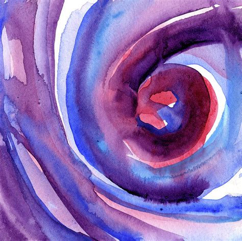 Whirlpool Abstract Watercolor Painting Painting By Susan Porter Pixels