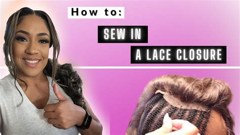 How To Sew Inlace Closure Youtube