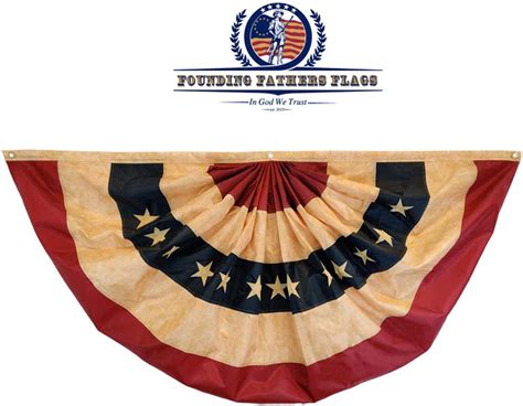 Founding Fathers Flags Usa Bunting Vintage Pleated