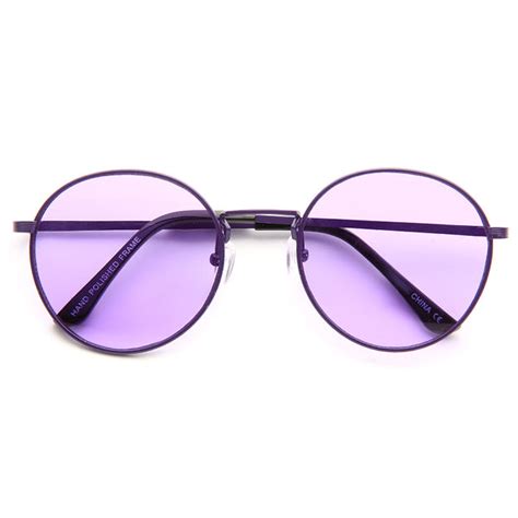 miley cyrus style color tinted metal round celebrity sunglasses cosmiceyewear
