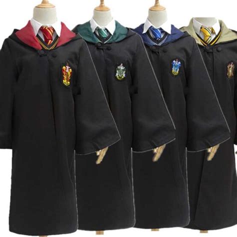 Hogwarts Robe Cloak For Houses With Crest Jedmark