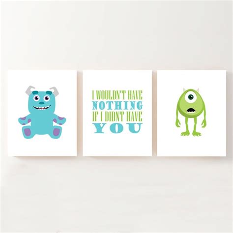 Monsters Inc Wall Art Monster Nursery Monsters Inc Quote I Etsy