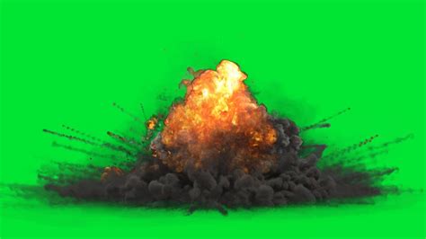Massive Explosion On Green Screen Alpha Channel 1080p Youtube