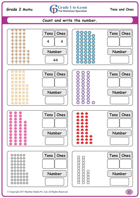 Tens And Ones Worksheets Grade 1