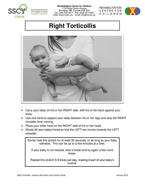 Torticollis Exercises Handout