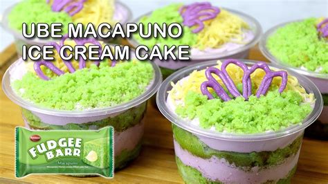 Fudgee Bar Ube Macapuno Ice Cream Cake Youtube