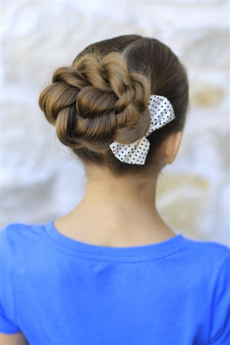 These easy easter hairstyles for kids include ideas and tutorials for a festive updo. Rope Twisted Bun | Hairstyles for Prom | Cute Girls Hairstyles