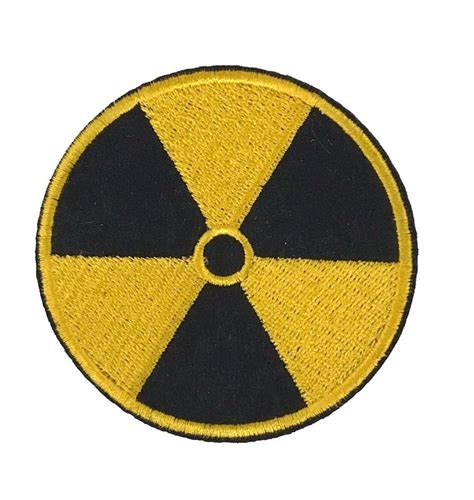 Nuclear Radiation Symbol Embroidered Patch Iron On Applique Zombie