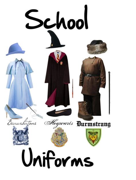 Beauxbaton Hogwarts And Durmstrang School Uniforms Hogwarts Harry