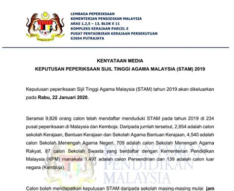 Dunia pendidikan mempunyai pelbagai cabang, penuntut berjaya adalah yang peka dengan segala peluang. Kenyataan Media: Keputusan Peperiksaan Sijil Tinggi Agama ...
