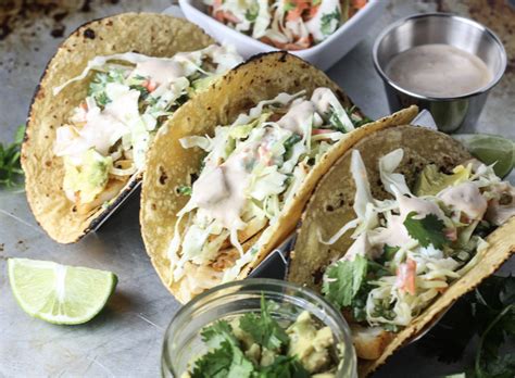 Fish Tacos With Slaw And Chipotle White Sauce Mince Republic