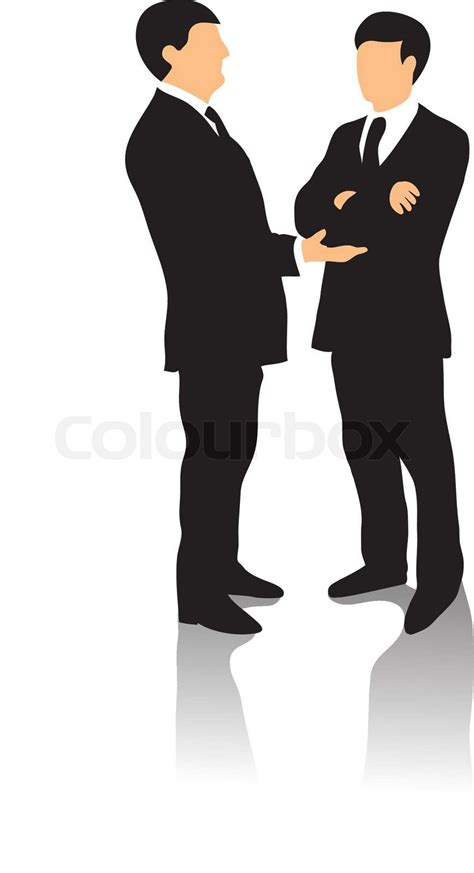 Two Business Men Talking Stock Vector Colourbox