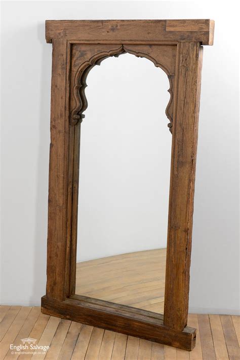 Wooden Framed Indian Multifoil Arch Mirror