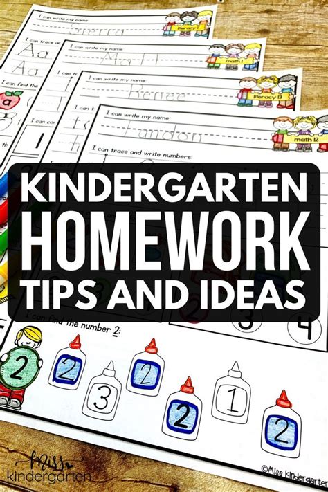 Making Homework Work In Kindergarten Miss Kindergarten In 2022