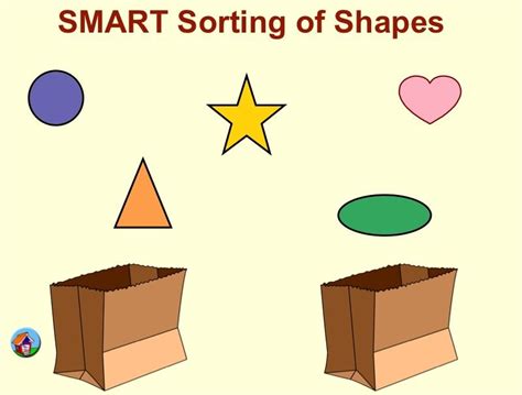 Free Kids Sort Shapes Into Two Bags On The Smart Board Incorrect