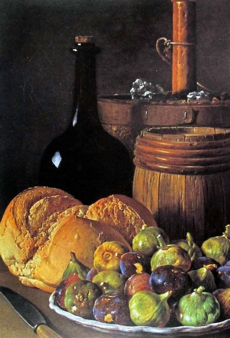 Still Life With Figs And Bread Luis Melendez S Oil On Canvas