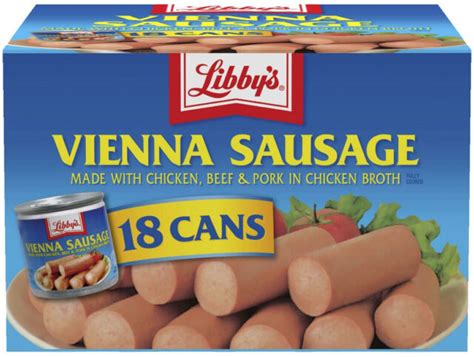 36 Libbys Vienna Sausages Meat Chicken Beef Pork Wieners Delicious