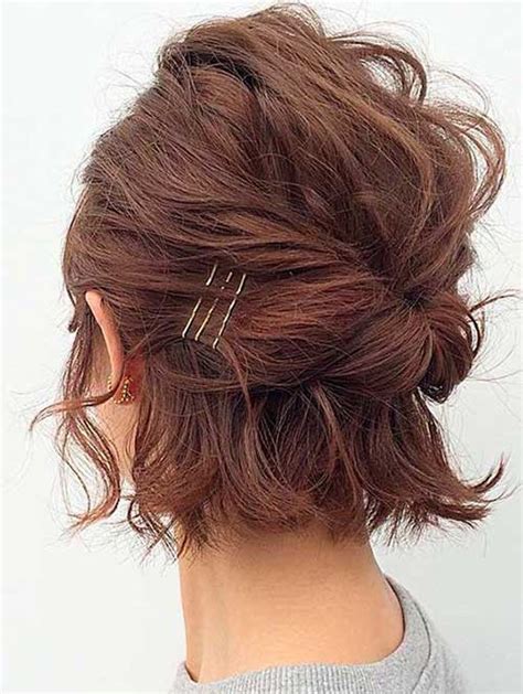 Teenage medium hairstyles for thick hair. Adorable Short Hairstyles with Bobby Pins | Short ...