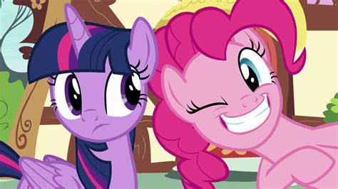 Image Pinkie Pie Winking At Twilight Sparkle S8e20png My Little