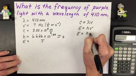 Frequency From Wavelength Electromagnetic Radiation Calculation Youtube