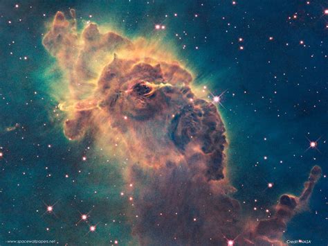 Green And Orange Nebula Space Space Art Space Clouds Nebula Hd