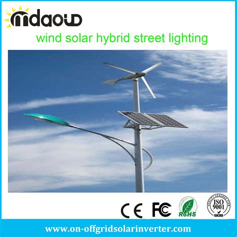 300w Wind Turbine Solar Hybrid Led Street Light System China Wind And