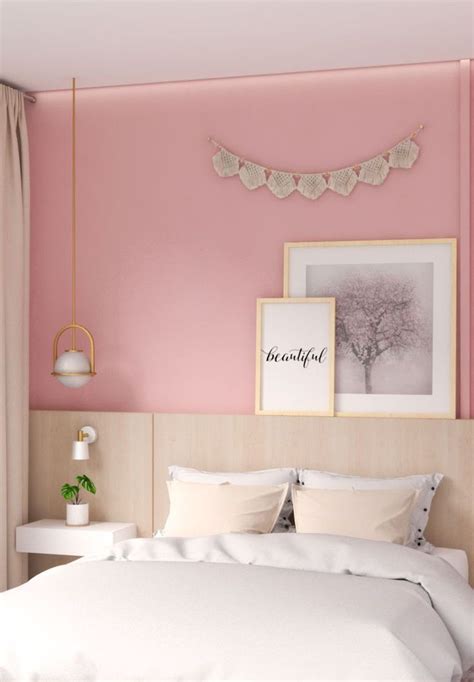 Bedroom With Pink Accent Wall In 2020 Pink Accent Walls Pink Wall