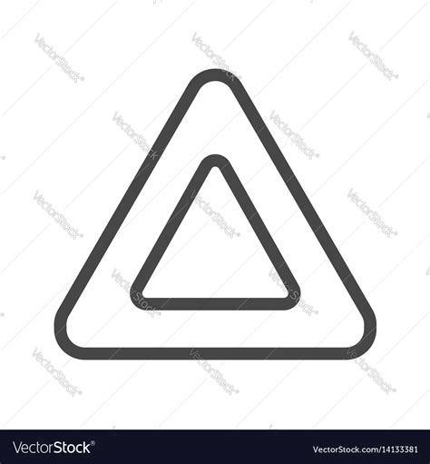 Triangle Thin Line Icon Royalty Free Vector Image