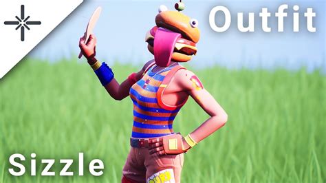 Leaked Sizzle Fortnite Skin Gameplay Female Beef Boss Burger Outfit