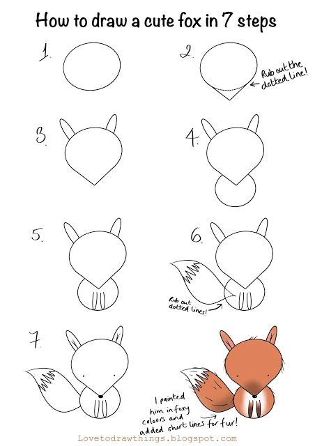 How To Draw A Cute Fox Art Drawings For Kids Easy Doodle Art Easy