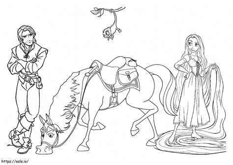 Rapunzel And Friends coloring page