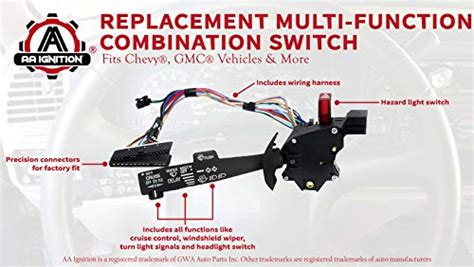 Multi Function Combination Switch Turn Signal Wiper Hazard Switch