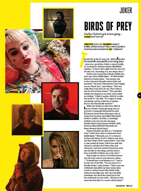 Birds Of Prey Feature In Total Film Magazine Birds Of Prey 2020