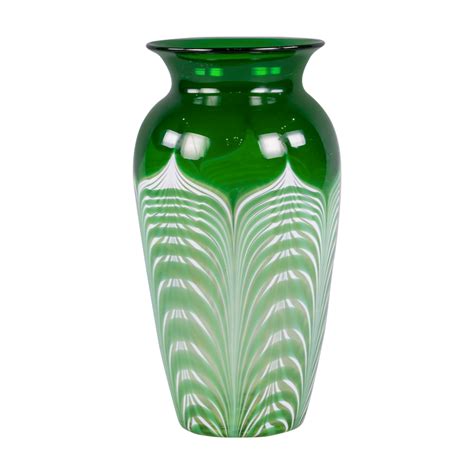 Imperial Glass Works Vintage American Art Nouveau Glass Vase Available For Immediate Sale At