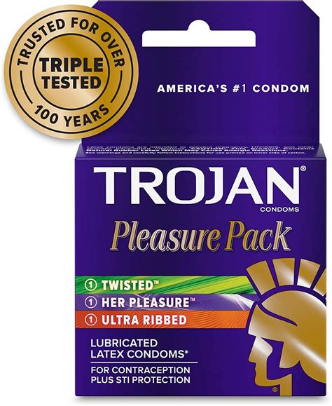Trojan Pleasure Variety Pack Lubricated Condoms 12 Count Klatchit
