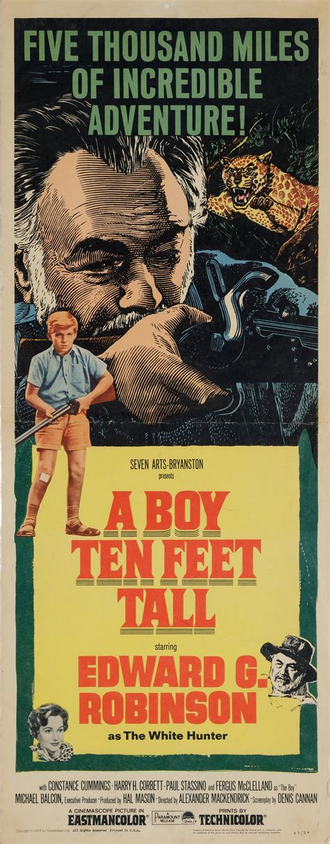 Vintage Film Posters A Boy Ten Feet Tall 1963 — 2gallery
