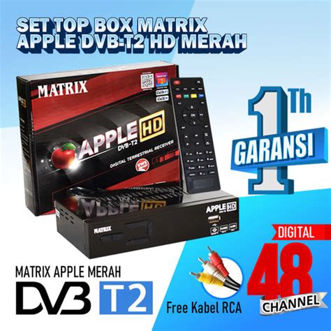 Jual Set Top Box Dvb T2 Matrix Garuda Apple Receiver Tv Digital Rca