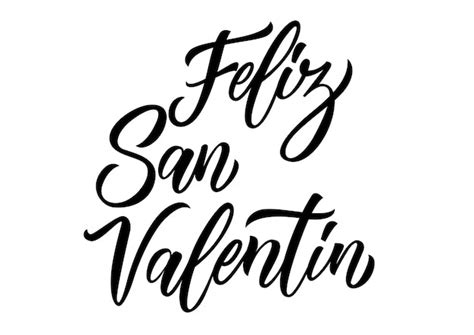 Letras De Feliz San Valentin Vector Premium