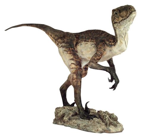 Jurassic World Velociraptor Closed Jaw Deinonychos Life Size Statue